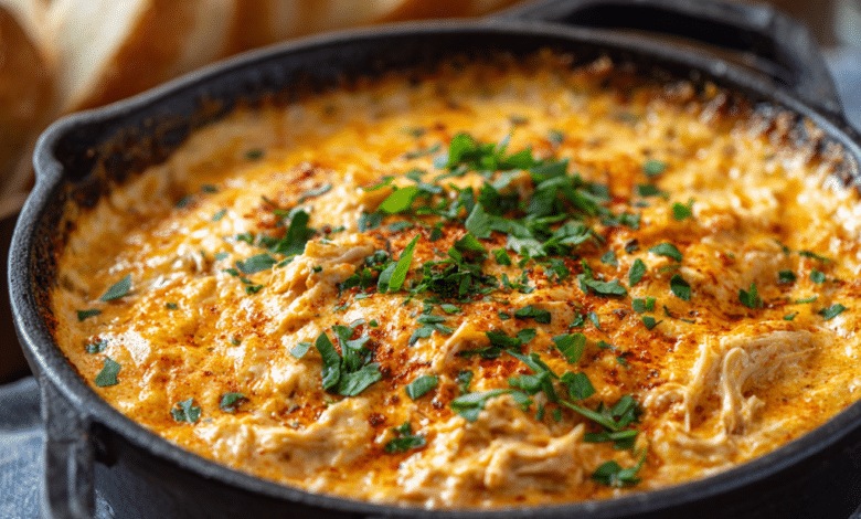 Creamy Buffalo Chicken Dip with Shredded Chicken