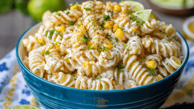 Creamy Street Corn Pasta Salad with Lime Dressing – A Bowl Full of Summer, Love, and Laughter