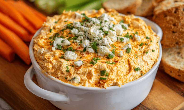 Crockpot Buffalo Chicken Dip with Cream Cheese