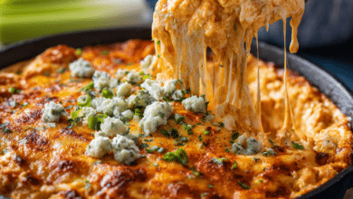 Extra Creamy Cheesy Buffalo Chicken Dip