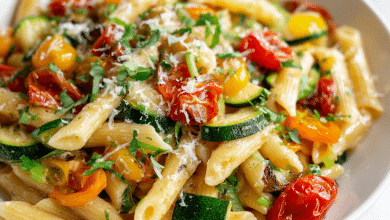 Gluten-Free Pasta Primavera with Zucchini
