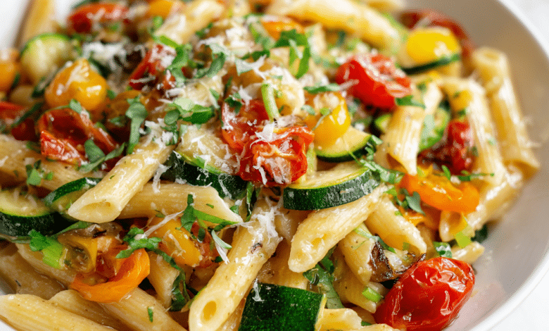 Gluten-Free Pasta Primavera with Zucchini