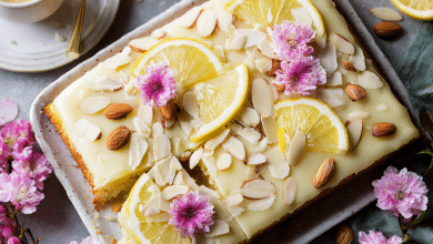 Lemon Almond Sheet Cake