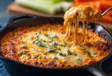 Melted Cheese Buffalo Chicken Dip