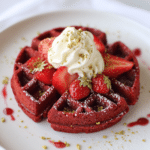 Mini Red Velvet Waffles