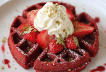 Mini Red Velvet Waffles