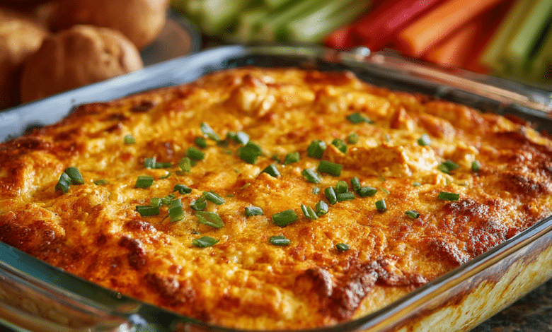 Party-Style Buffalo Chicken Dip in the Oven