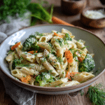Creamy Pasta Primavera Comfort 🤍