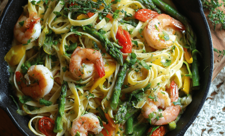 Spring Shrimp Pasta πΈπ€