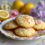 Soft Lemon Sugar Cookies with Spring Sprinkles