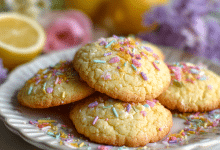 Soft Lemon Sugar Cookies with Spring Sprinkles