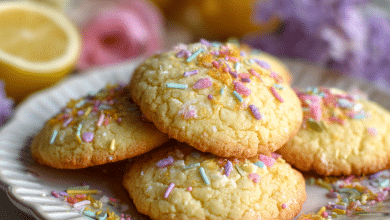 Soft Lemon Sugar Cookies with Spring Sprinkles