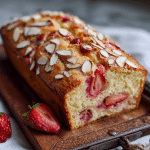Strawberry Almond Tea Cake – A Soft Slice of Love for Slow Afternoons