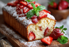 Strawberry Shortcake Loaf Cake 🍓