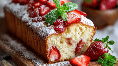 Strawberry Shortcake Loaf Cake 🍓