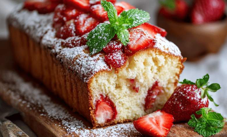 Strawberry Shortcake Loaf Cake π
