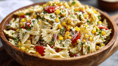 Street Corn Pasta Salad for Spring Potlucks (A Bowl Full of Sunshine and Memories)