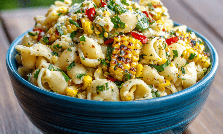 Street Corn Pasta Salad with Grilled Corn and Jalapeño – A Summer Bowl Full of Sunshine