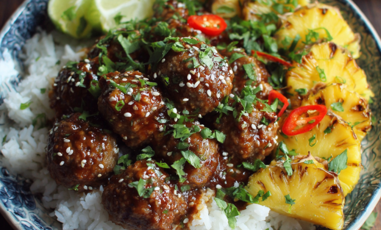 30-Minute Hawaiian Meatball Dinner