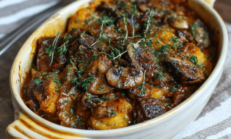 Beef and Mushroom Casserole