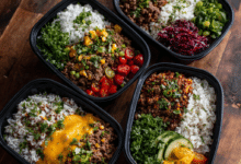 Beef and Rice Meal Prep Containers