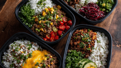 Beef and Rice Meal Prep Containers