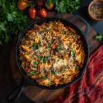 Cheesy Ground Beef Pasta Skillet