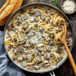 Creamy Ground Beef Alfredo