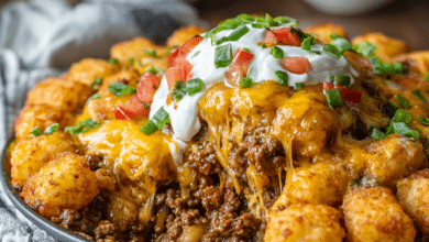 Creamy Ground Beef Tater Tot Casserole