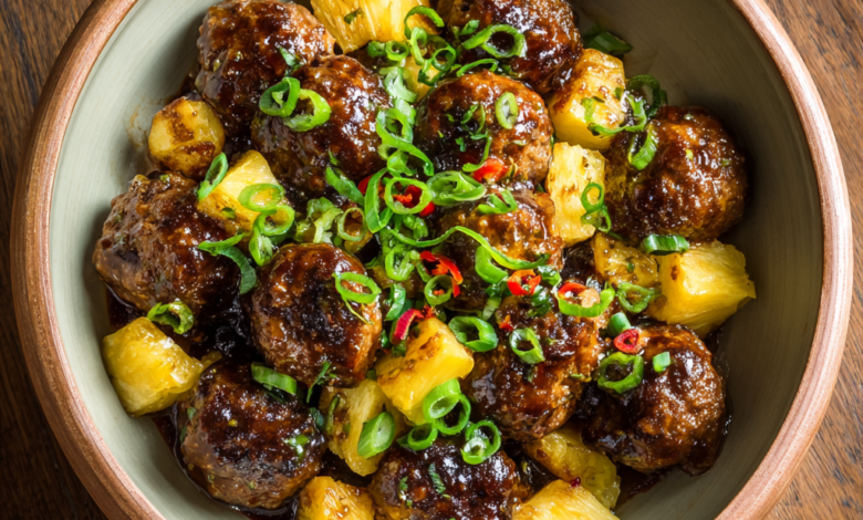 Easy Weeknight Hawaiian Meatballs