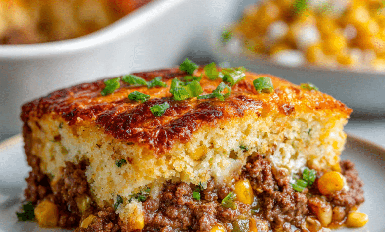 Ground Beef Cornbread Casserole