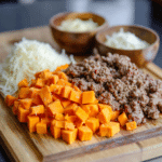 Ground Beef Sweet Potato Prep