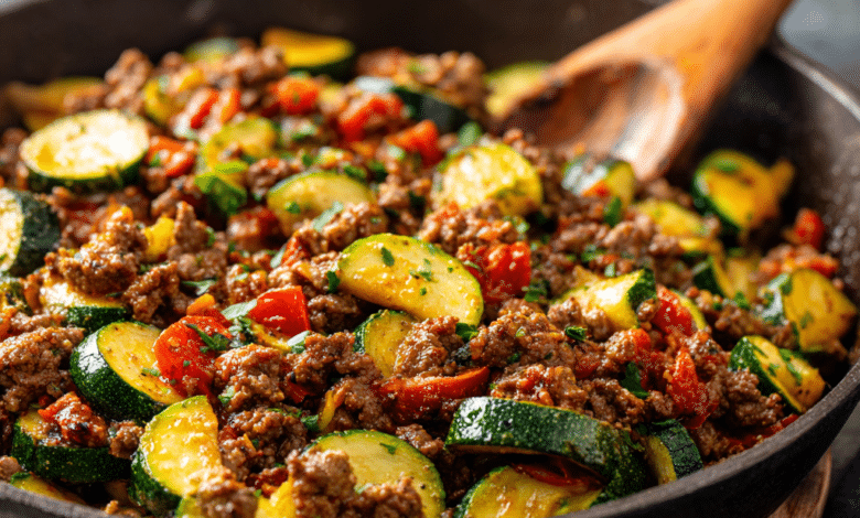 Ground Beef Zucchini Skillet – A Cozy One-Pan Dinner That Feels Like Home