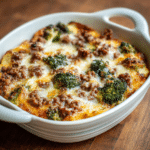 Ground Beef and Broccoli Bake