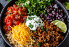 Healthy Beef Burrito Bowls