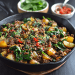 Healthy Beef and Spinach Skillet – A Cozy One-Pan Meal That Feels Like Home