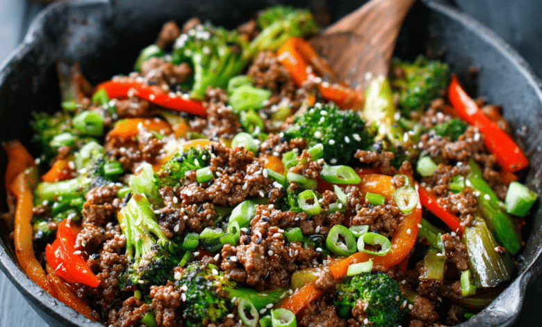 Healthy Ground Beef Stir Fry 🥢