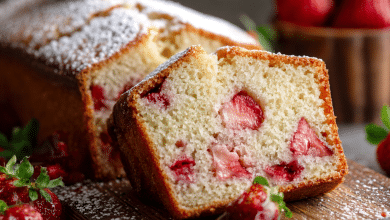 5-Ingredient Strawberry Pound Cake