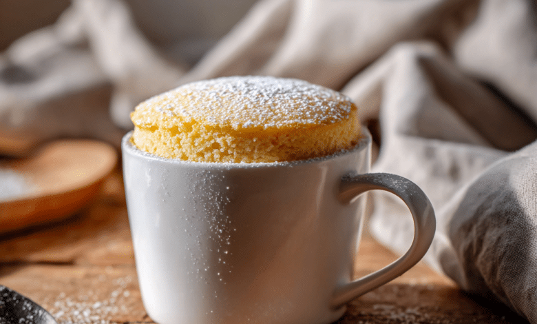 Low-Calorie Vanilla Mug Cake Recipe