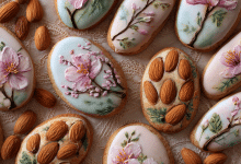 Almond Cookies with Spring Decorations