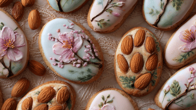 Almond Cookies with Spring Decorations