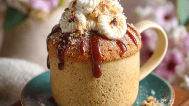 Bakery-Style Eggless Vanilla Mug Cake