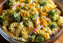 Broccoli Cheddar Pasta Salad – The Cozy Bowl That Brings Everyone Back to the Table