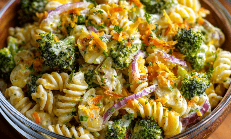 Broccoli Cheddar Pasta Salad – The Cozy Bowl That Brings Everyone Back to the Table