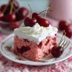 Cherry Jello Poke Cake with Cream Cheese Frosting