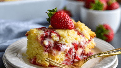 Classic Strawberry Dump Cake with Yellow Cake Mix