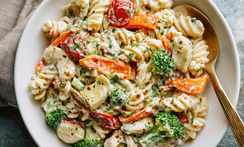 Creamy Italian Pasta Salad with Vegetables – The Bowl That Feels Like Summer at Home
