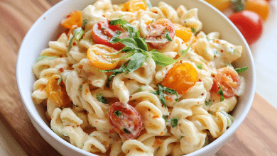 Creamy Pasta Salad with Cherry Tomatoes – A Bowl Full of Summer Love