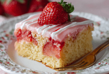 Strawberry Sheet Cake with Cream Cheese Frosting – A Sweet Slice of Love from My Kitchen