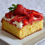 Fresh Strawberry Sheet Cake Recipe – Sweet Sunshine from My Cretan Kitchen